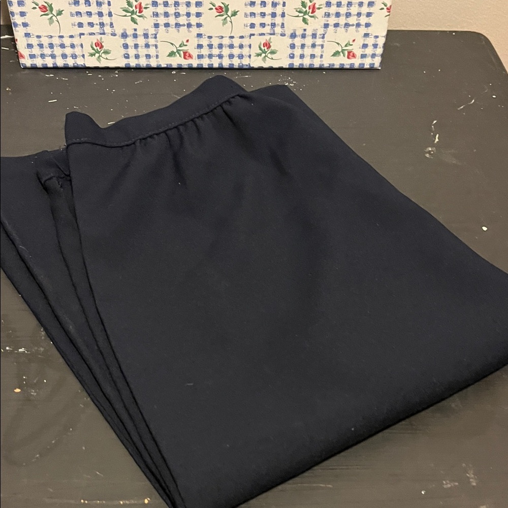 Vintage 1940s Navy High Waist Skirt size small